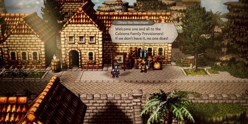 حامل حلقه با Olneo در Rippletide در Octopath Traveler 0 صحبت می کند. برای Octopath Traveler 0 Tressa باز کردن