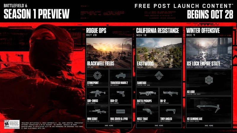آموزش بازی Battlefield 6 و Redsec - Battlefield 6 Season 1 roadmap official