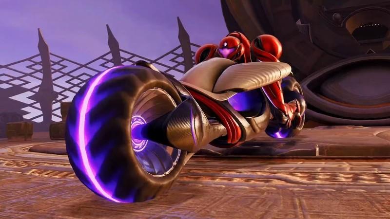 Metroid Prime 4 جنجال موسیقی: ساموس در Metroid Prime 4 سوار بر موتور سیکلت.