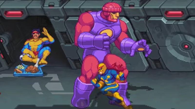 نمایی ثابت از ایستراگ Marvel Cosmic Invasion که فورج از X-Men رو در مرحله Genosha نشون می ده.