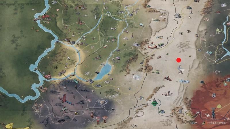 نقشه Fallout 76 Overseer's Log مکان ها #13 و #16 در Fallout 76