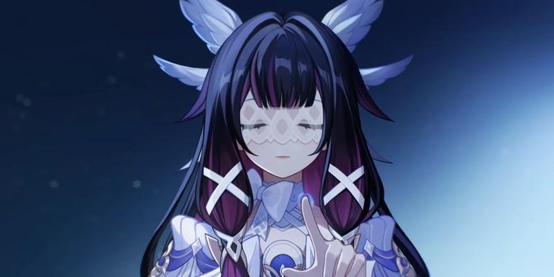 Columbina با چشمان بسته در Genshin Impact به جلو اشاره می کند - Genshin Impact 6.3 کاراکترهای لو رفته