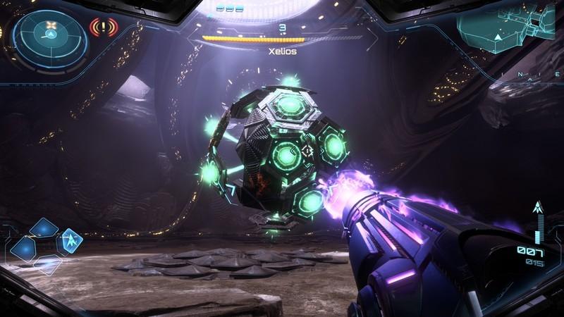 Samus به باس مکانیکی Xelios در Metroid Prime 4: Beyond شلیک می کند؛ نقد Metroid Prime 4: Beyond