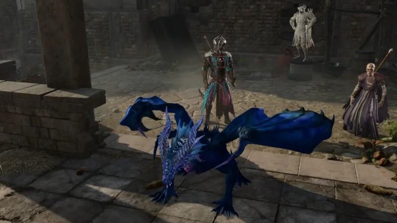 شخصیتی از Baldur's Gate 3 که در نبرد اژدها احضار می کند - Baldur's Gate 3 محتوای جدید کنسول