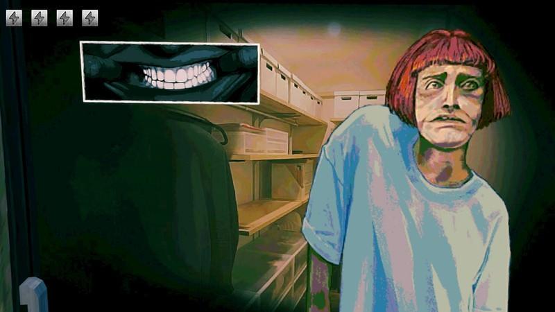 اسکرین شات بازی No I'm Not a Human از مردی با تی شرت سفید و موهای قرمز که دندان های سفیدش را نشان می دهد - بهترین بازی های ترسناک جدید