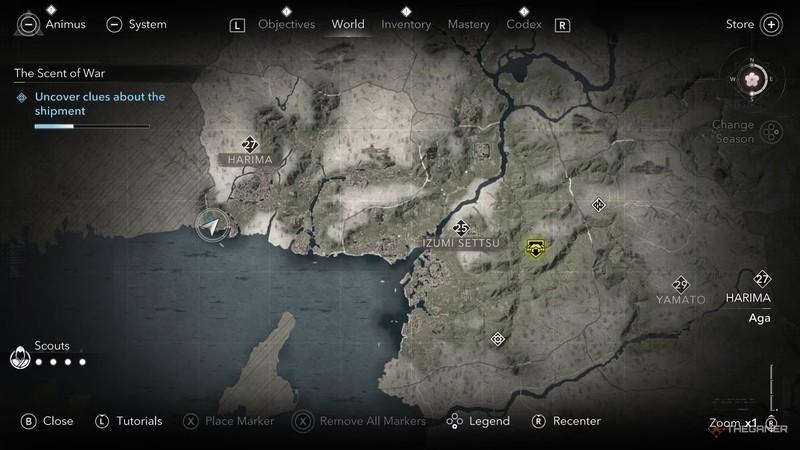 صفحه نقشه و عملکرد Assassin’s Creed Shadows Switch 2.