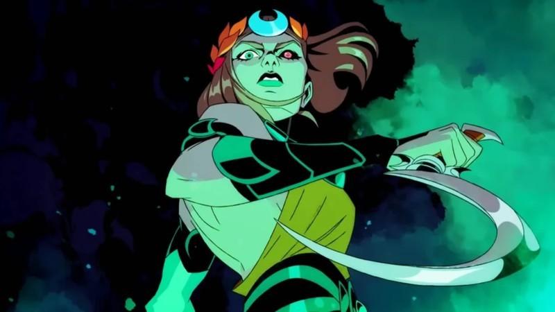 ملینویه در حالی که یک داس در دست دارد در Hades 2. Hades 2 بالاترین امتیاز.