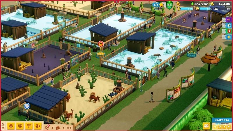 زیستگاه های فضای باز در Two Point Museum Zooseum، از بهترین بازی های 2025.