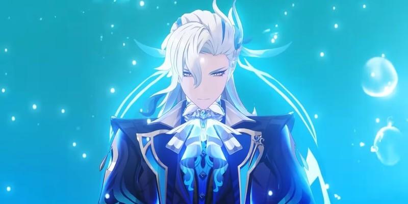 Neuvillette در Genshin Impact توسط حباب ها احاطه شده است - Genshin Impact 6.3 کاراکترهای لو رفته