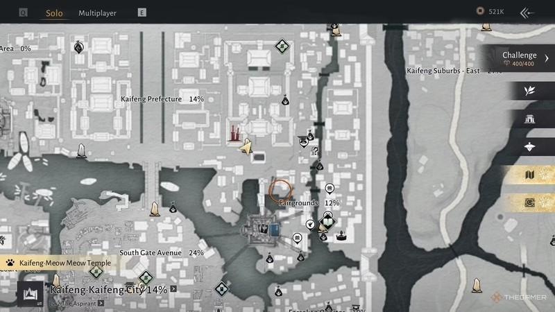 مکان های گربه های 33 تا 37 در بازی مکان گربه ها کایفنگ Where Winds Meet.