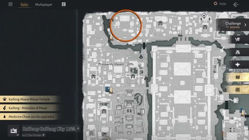 مکان های گربه های 8 تا 11 در بازی مکان گربه ها کایفنگ Where Winds Meet.