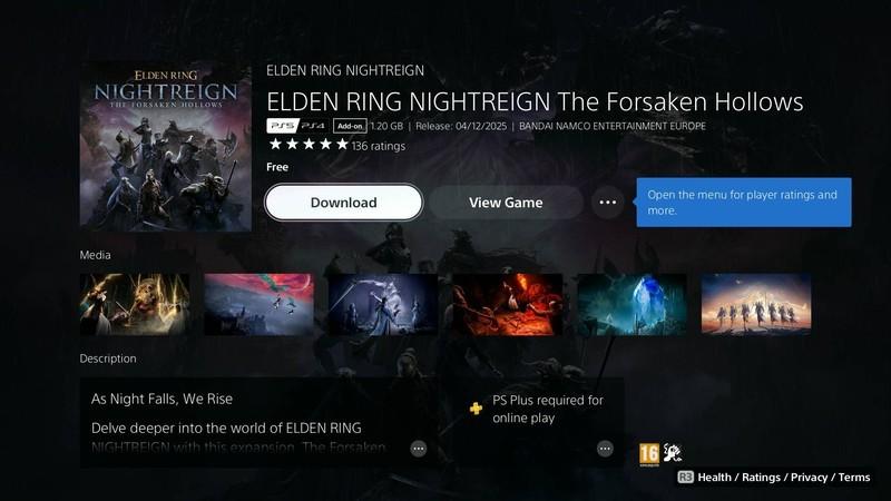 نحوه نصب The Forsaken Hollows DLC و Elden Ring Nightreign The Forsaken Hollows DLC add on در پلی استیشن استور
