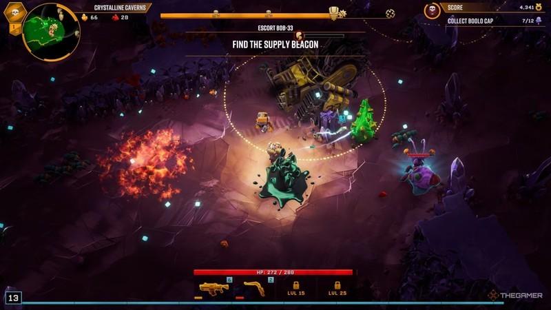 هشدار بیکن تامین منابع در Deep Rock Galactic Survivor، از بهترین بازی های 2025.