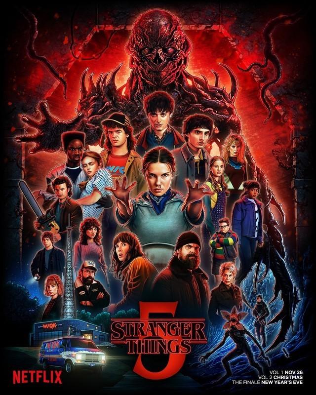 پوستر فصل 5 سریال Stranger Things با حضور Vecna و بازیگران - قدرت های جدید Will Stranger Things
