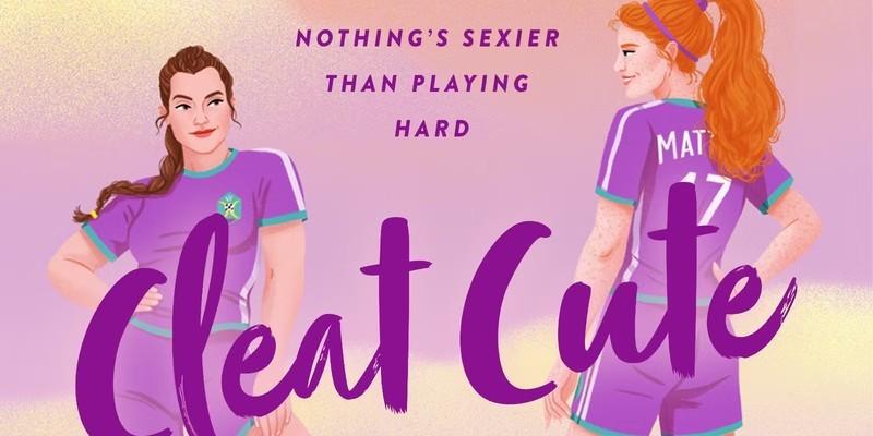 جلد کتاب Cleat Cute دو بازیکن فوتبال را نشان می دهد که به یکدیگر لبخند می زنند، منبعی برای سریال های جدید اقتباسی LGBTQ+