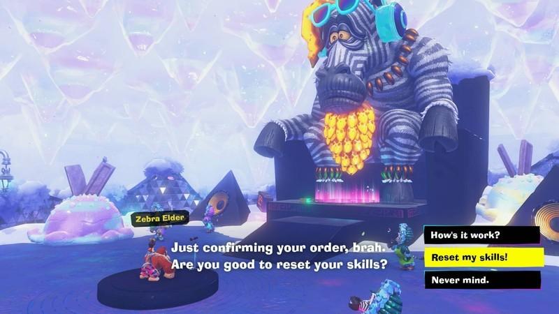 بازنشانی مهارت ها نزد پیر گوره خر در بهترین مهارت های Donkey Kong Bananza