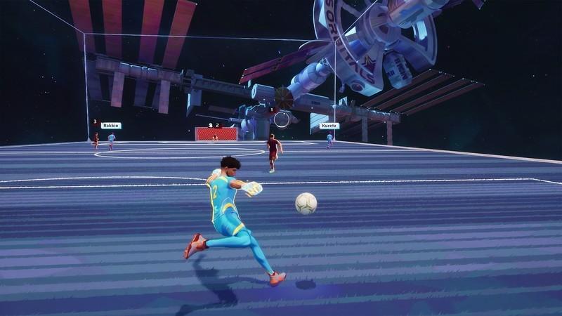 دروازه بان خانگی توپ را به زمین حریف شوت می کند در ترفندهای بازی Rematch