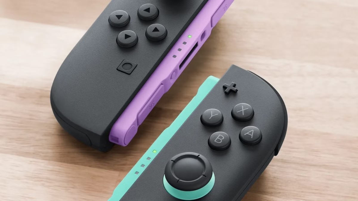 عرضه اسکین Joy-Con Switch 2 بنفش سبز توسط dbrand برای شخصی سازی کنترلرها