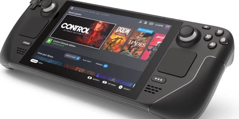 کنسول دستی Steam Deck که پلتفرمی عالی برای تجربه لینوکس برای گیمینگ است.