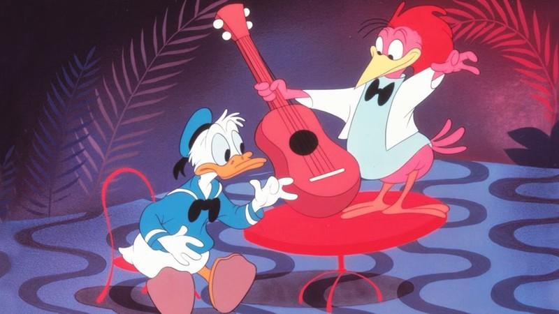 «دونالد» از دست یه گیتارنواز در Melody Time کلافه به نظر می رسه، از برترین انیمیشن های اولیه Disney