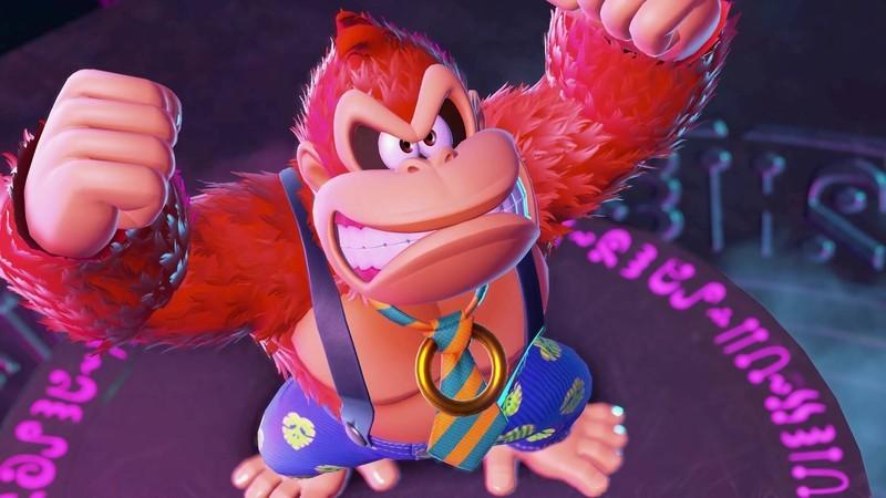 Donkey Kong Bananza DK looking angry ready to beat his chest to create a music beat - Donkey Kong Bananza راهنمای بازی