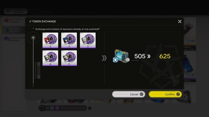 Quota Exchange در Arknights Endfield ارزها