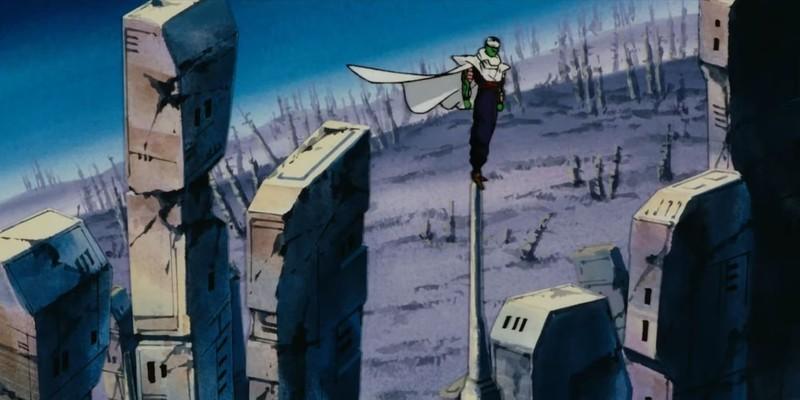لحظات خفن پيكولو Dragon Ball: پيکولو بالای یک برج ایستاده و خفن به نظر می رسد
