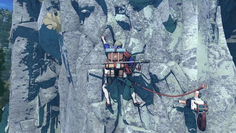 اسکرین شات Cairn بازی بقا کوهنوردی که یک کوهنورد رو در حال تلاش برای عبور از یک صخره نشون می ده