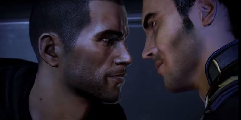 شپرد و کیدن در Mass Effect 3 که دارن به هم نگاه می کنن و اهمیت Mass Effect و بازنمایی را نشان می دهد