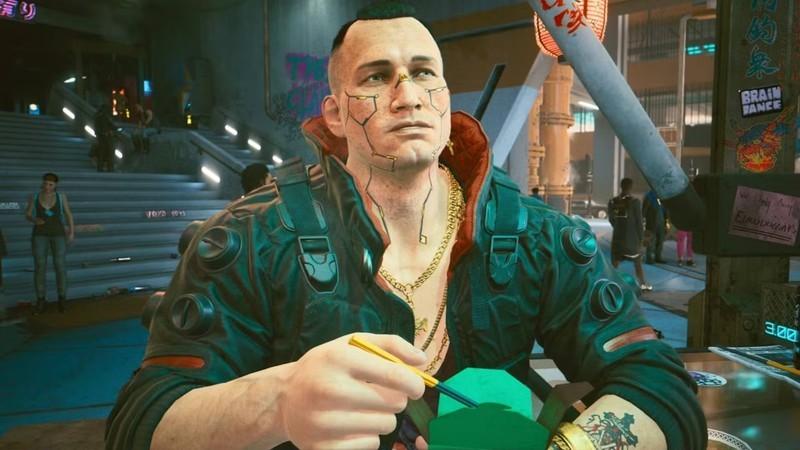 جکی در حال خوردن رامن در Cyberpunk 2077. توضیح سازنده درباره Jackie Cyberpunk