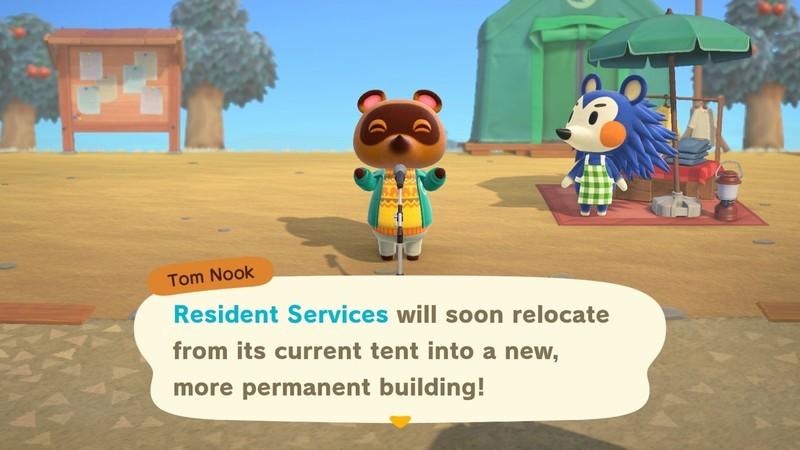 تام نوک در مورد خدمات ساکنین در بازی Animal Crossing: New Horizons به بازیکن اطلاع می دهد