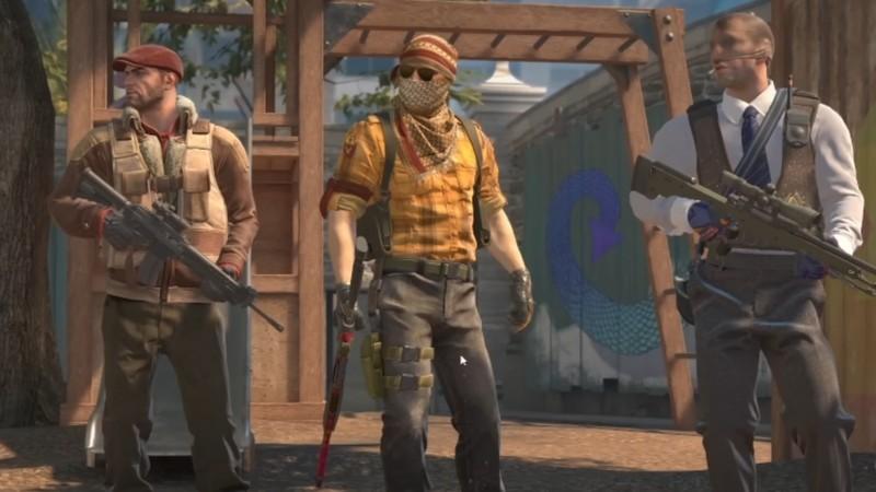 اسکرین شات Counter-Strike 2 از سه مرد با سلاح، از بهترین بازی های رایگان کامپیوتر شوتر