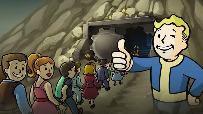 آرت ورک Fallout Shelter، یک بازی مدیریتی محبوب از بهترین بازی های رایگان Steam.