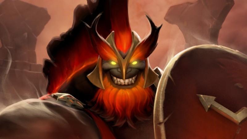 اسکرین شات Dota 2، یکی از بهترین بازی های رایگان Steam، که مردی خندان را نشان می دهد.