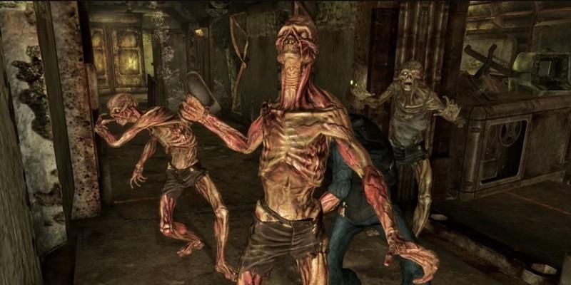 خبر Fallout New Vegas ریمستر: اسکرین شات داخل بازی که سه غول را در Fallout Vault 34 در حال هجوم به سمت بازیکن نشان می دهد