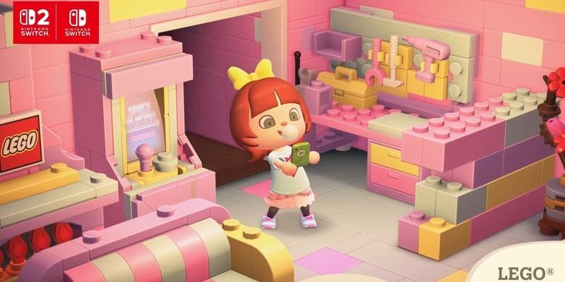 LEGO room in pastel pink colors - Animal Crossing: New Horizons LEGO آیتم ها شخصی سازی