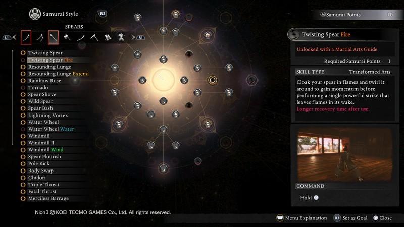 بهترین مهارت های Nioh 3