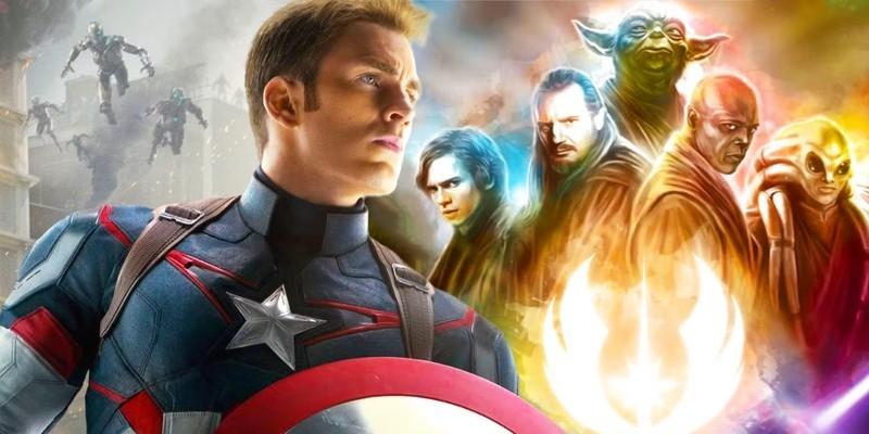 تصویر کاپیتان آمریکا در Star Wars با لایت سیبر و سپر - شایعه کراس اوور Marvel Star Wars