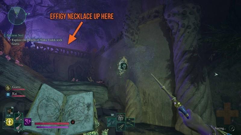 مکان گردنبند Effigy Necklace در اعماق Nadu Tedek برای پیدا کردن Totem of Defiance در Avowed
