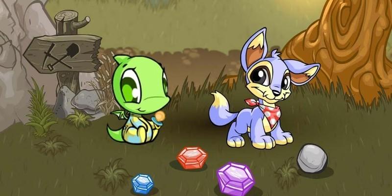 نئوپتس Baby Shoyu و Baby Lupe با پس زمینه ی استخراج سنگ های قیمتی، بررسی Neopets TTRPG مشکلات