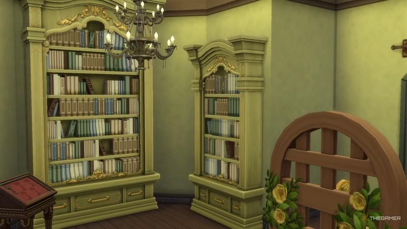 The Sims 4 Ornate Bookcase display. The Sims 4 راهنمای خرید