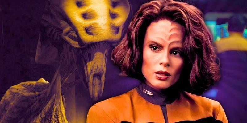 کلاژی از بلانا تورس متفکر پس از Star Trek Voyager لو رفتن هویت Species 8472