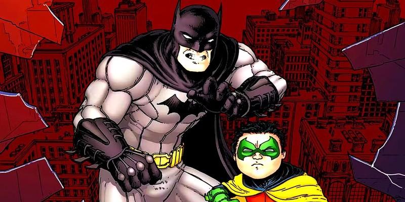 Batman و دیمین وین در Gotham City. بحث بر سر DCU Batman کدام Robin است
