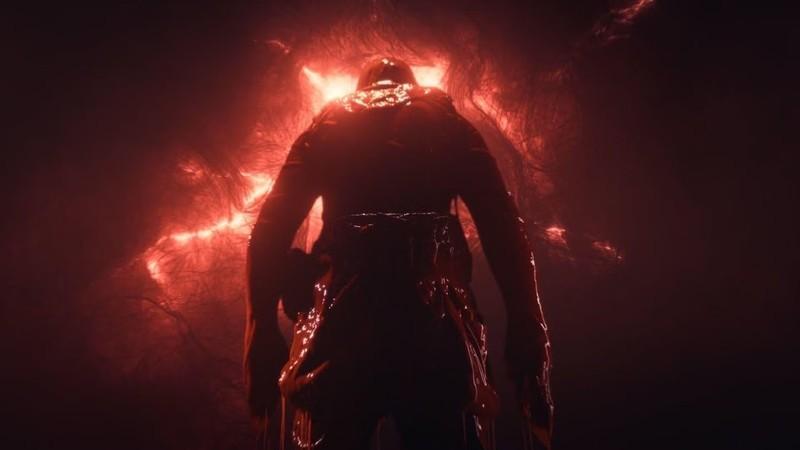 مردی از پشت سر در Iron Lung - فیلم Backrooms کارگردان یوتیوبر