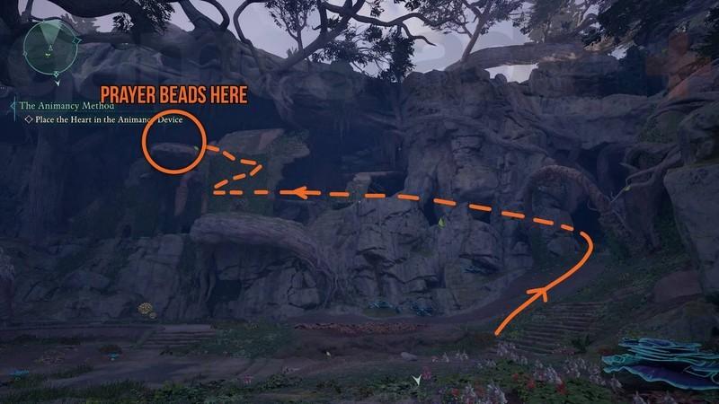 مسیر پیدا کردن تسبیح های دعای ابسیدین Totem of Defiance در Avowed