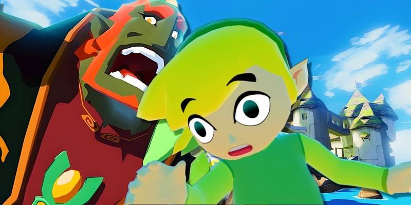 یک لینک متعجب و یک گانون دورف در حال فریاد زدن در بازی The Legend of Zelda: The Wind Waker، از لیست بهترین بازی های رایگان The Legend of Zelda Switch