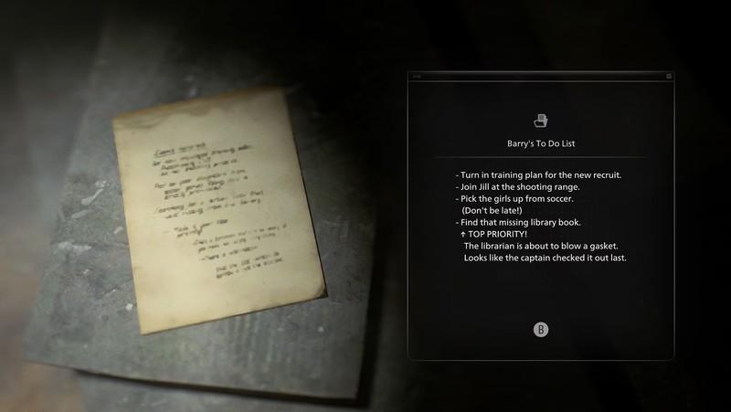 تصویری از لیست کارهای بری در Resident Evil Requiem باز کردن کیف