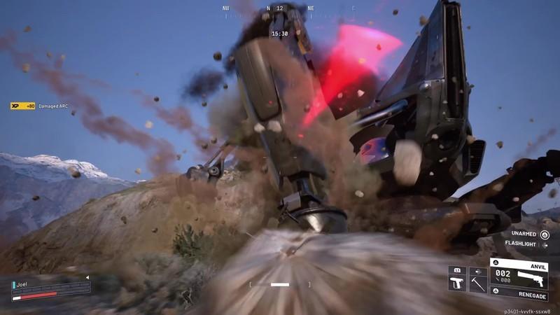 A Matriarch stomps on a player in Arc Raiders - راهنمای کشتن Matriarch Arc Raiders