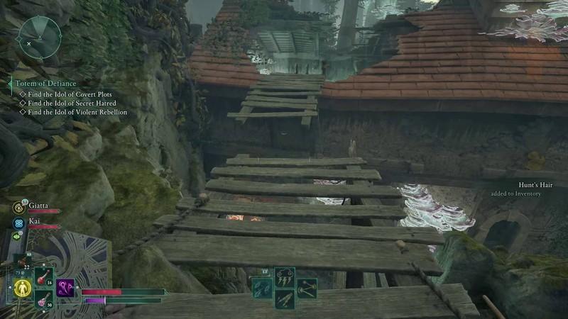 سوراخ سقف کلیسا برای پیدا کردن بت Idol of Covert Plots در Totem of Defiance در Avowed