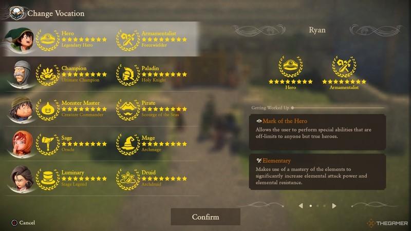 تغییر شغل ها در Dragon Quest 7 Reimagined، با تمام اعضای گروه در بیلد های آخر بازی. یکی از اصلی ترین Dragon Quest 7 Reimagined تفاوت ها.